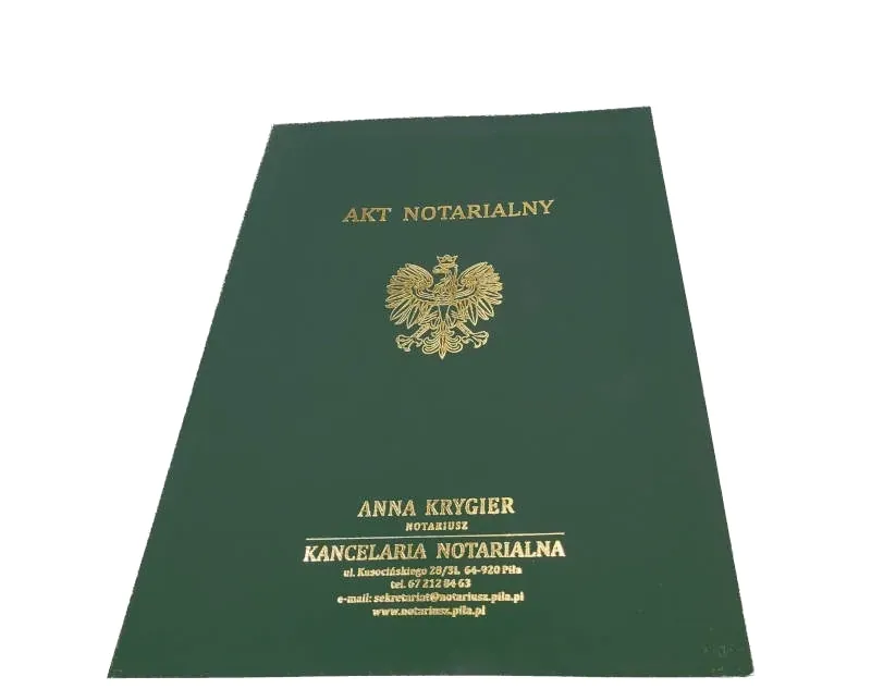 Kancelaria Notarialna Anna Krygier - teczka